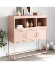 Buffet rose 100,5x39x107 cm acier | Mobilier & Déco