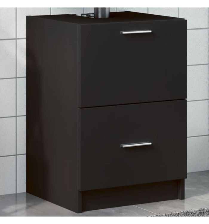 Armoire d'évier noir 40x37x59 cm bois d'ingénierie | Mobilier & Déco