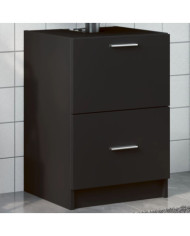 Armoire d'évier noir 40x37x59 cm bois d'ingénierie | Mobilier & Déco