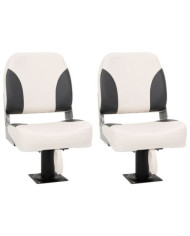 Ensemble de sièges de bateau pliables lot de 4 dossier bas | Mobilier & Déco