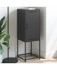 Buffet haut noir 36x39x107 cm acier | Mobilier & Déco