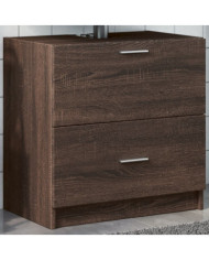 Meuble d'évier chêne marron 59x37x59 cm bois d'ingénierie | Mobilier & Déco