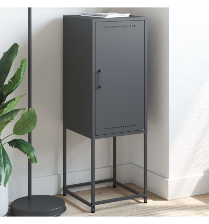 Buffet haut anthracite 36x39x107 cm acier | Mobilier & Déco