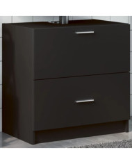 Armoire d'évier noir 59x37x59 cm bois d'ingénierie | Mobilier & Déco