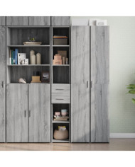 Buffet haut sonoma gris 30x42,5x185 cm bois d'ingénierie | Mobilier & Déco