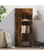 Buffet chêne fumé 30x42,5x93 cm bois d'ingénierie | Mobilier & Déco