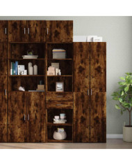 Armoire de rangement mince chêne fumé 50x42,5x225 cm | Mobilier & Déco