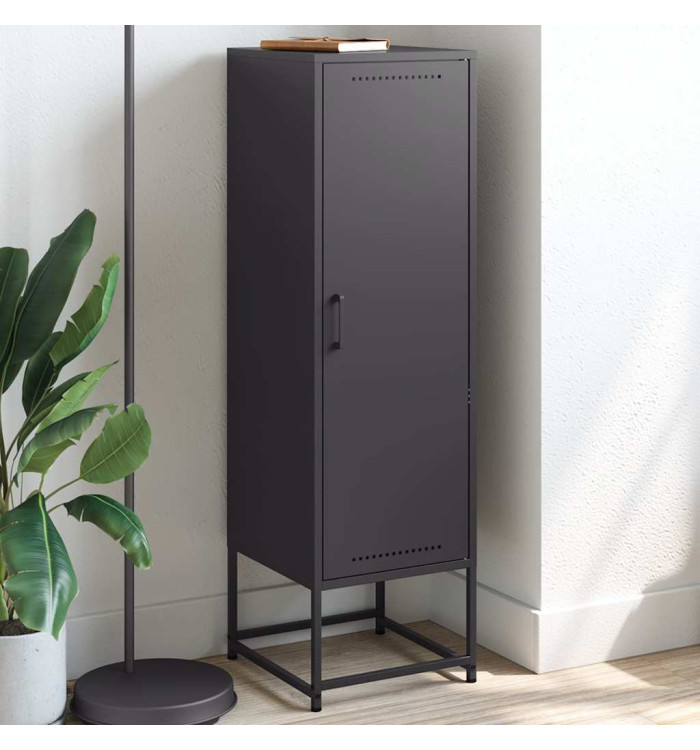 Buffet haut noir 36x39x123 cm acier | Mobilier & Déco