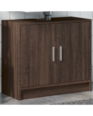 Armoire d'évier chêne marron 63x29x55 cm bois d'ingénierie | Mobilier & Déco