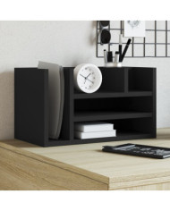 Organisateur de bureau noir 44,5x24x25 cm bois d'ingénierie | Mobilier & Déco