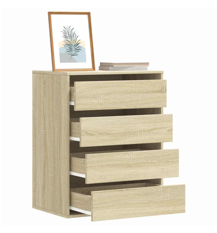 Commode d'angle chêne sonoma 60x41x76 cm bois d'ingénierie | Mobilier & Déco