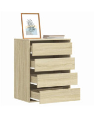 Commode d'angle chêne sonoma 60x41x76 cm bois d'ingénierie | Mobilier & Déco