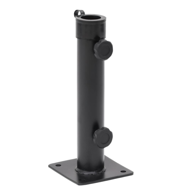 Base de parasol pour mât Ø38/48 mm noir mat acier | Mobilier & Déco