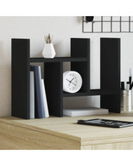 Organisateur de bureau noir 34,5x15,5x35,5 cm bois d'ingénierie | Mobilier & Déco