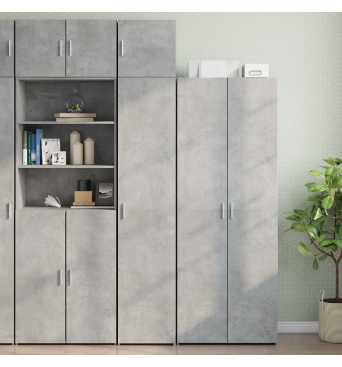 Armoire de rangement mince gris béton 40x42,5x225 cm | Mobilier & Déco