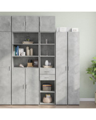 Armoire de rangement mince gris béton 40x42,5x225 cm | Mobilier & Déco