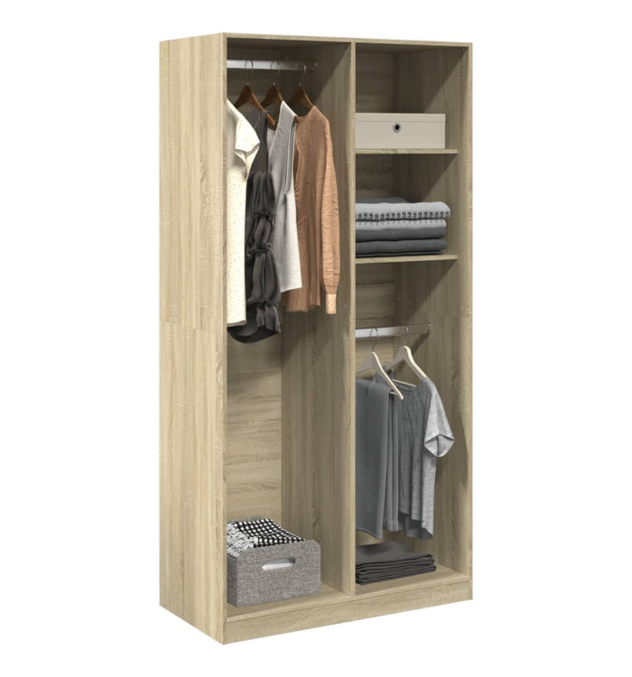 Garde-robe Chêne sonoma 100x50x200 cm Aggloméré | Mobilier & Déco