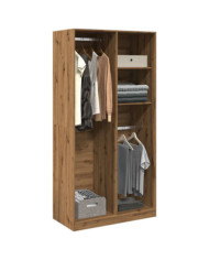 Garde-robe chêne artisanal 100x50x200 cm bois d'ingénierie | Mobilier & Déco
