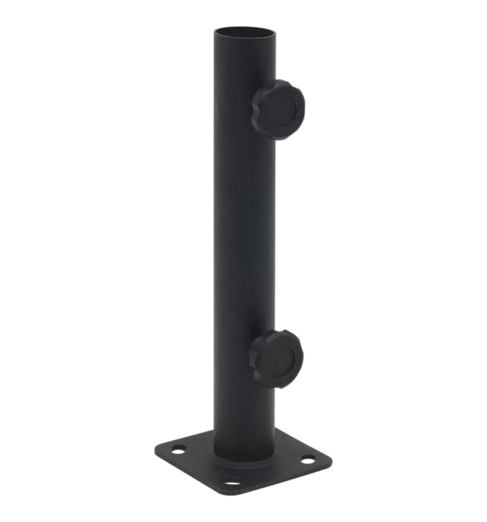 Base de parasol pour mât Ø32/34/38 mm noir mat acier | Mobilier & Déco