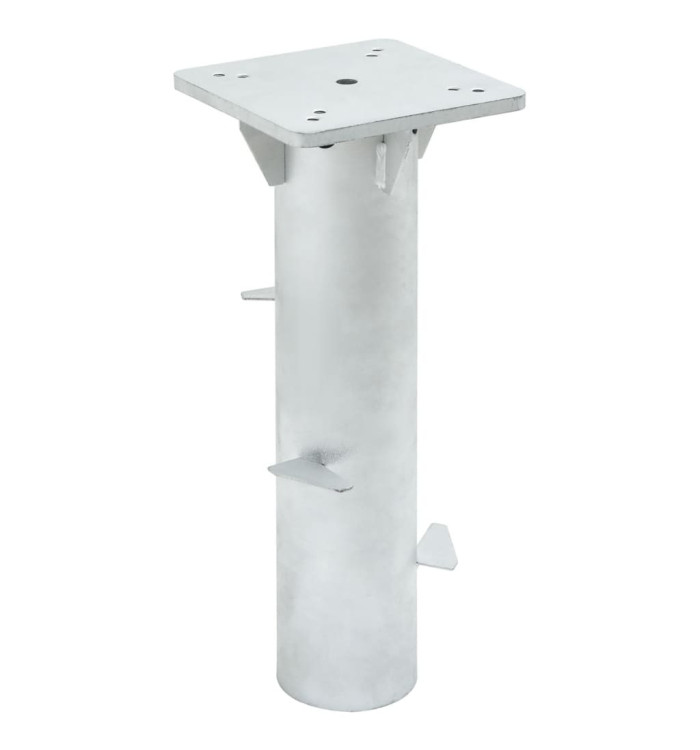 Base de parasol enterré argenté 16x16x39,5 cm acier | Mobilier & Déco
