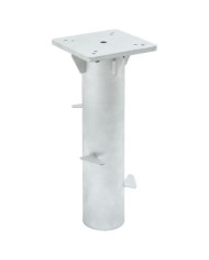 Base de parasol enterré argenté 16x16x39,5 cm acier | Mobilier & Déco