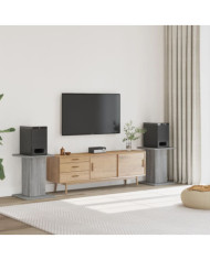 Supports de haut-parleurs 2 pcs gris sonoma bois d'ingénierie | Mobilier & Déco
