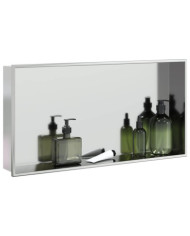 Niche de douche argenté brossé 62x32x9 cm acier inoxydable | Mobilier & Déco