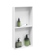 Niche de douche blanc mat 32x62x9 cm acier inoxydable | Mobilier & Déco