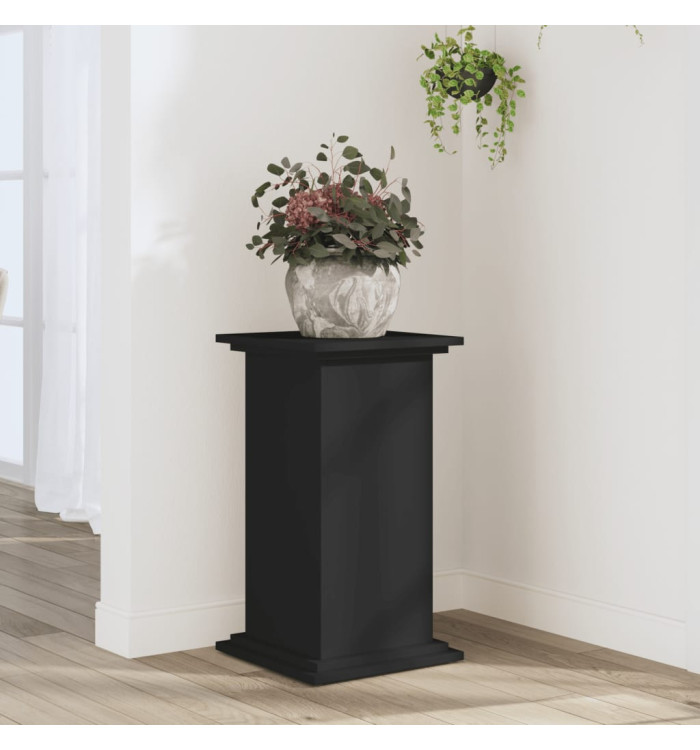 Support pour plantes noir 33x33x60 cm bois d'ingénierie | Mobilier & Déco