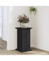 Support pour plantes noir 33x33x60 cm bois d'ingénierie | Mobilier & Déco