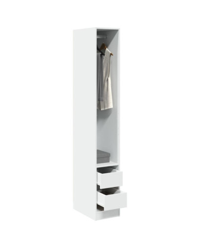 Garde-robe Blanc 30x50x200 cm Bois d'ingénierie | Mobilier & Déco