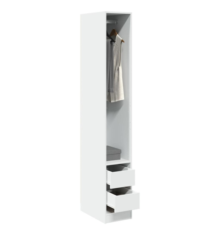Garde-robe Blanc 30x50x200 cm Bois d'ingénierie | Mobilier & Déco
