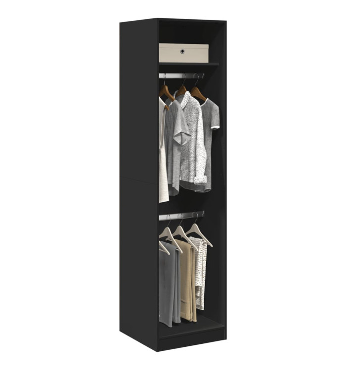 Garde-robe Noir 50 x 50 x 200 cm Bois d'ingénierie | Mobilier & Déco