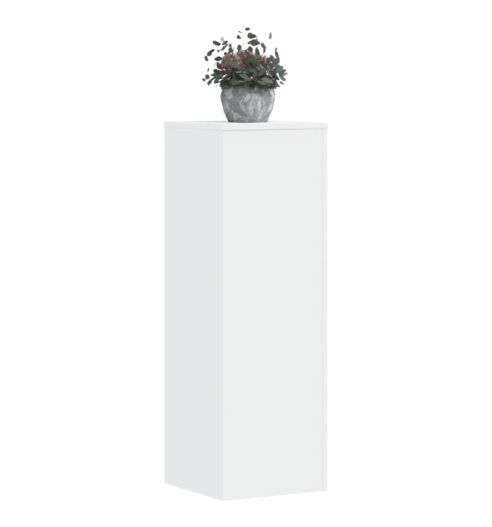Supports pour plantes 2 pcs blanc 33x33x100cm bois d'ingénierie | Mobilier & Déco