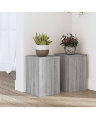 Supports pour plantes 2 pcs sonoma gris bois d'ingénierie | Mobilier & Déco
