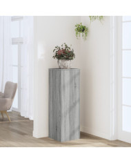 Support pour plantes sonoma gris 33x33x100 cm bois d'ingénierie | Mobilier & Déco