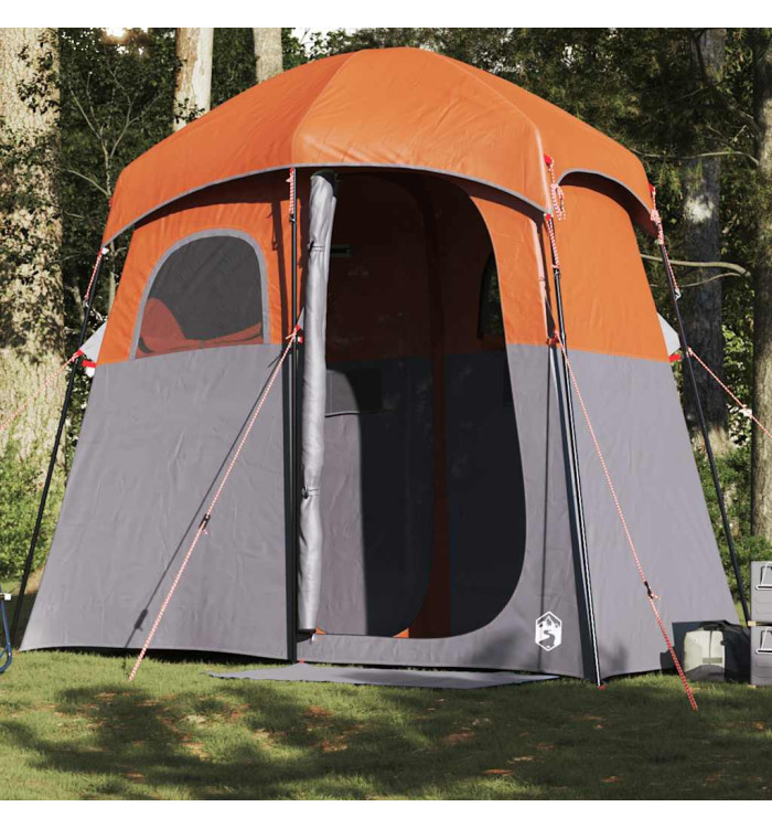 Tente de douche 2 personnes gris et orange imperméable | Mobilier & Déco