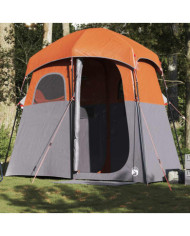 Tente de douche 2 personnes gris et orange imperméable | Mobilier & Déco