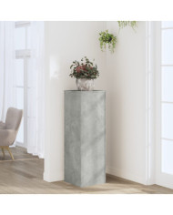 Support pour plantes gris béton 33x33x100 cm bois d'ingénierie | Mobilier & Déco