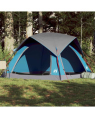 Tente de camping de cabine 4 personnes bleu imperméable | Mobilier & Déco