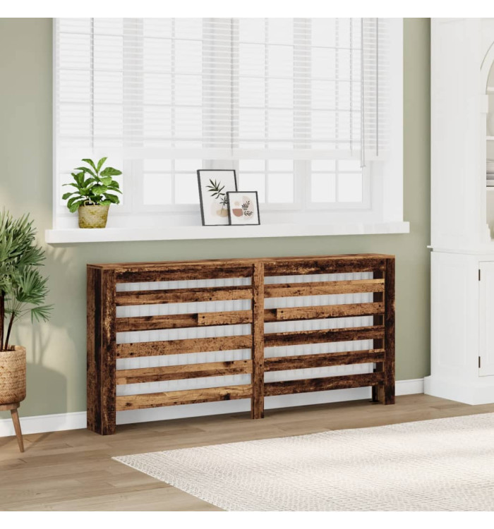 Cache-radiateur vieux bois 175x20x82 cm bois d'ingénierie | Mobilier & Déco