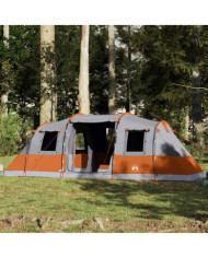 Tente familiale tunnel 6 personnes gris imperméable | Mobilier & Déco