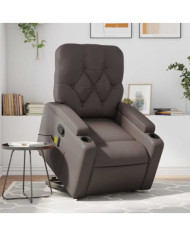 Fauteuil inclinable de massage Marron Similicuir | Mobilier & Déco
