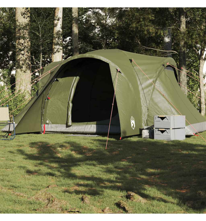 Tente familiale à dôme 6 personnes vert olive imperméable | Mobilier & Déco