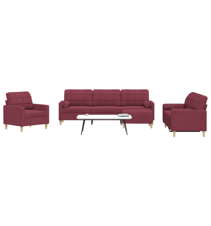 Ensemble de canapés 4 pcs repose-pied et coussins décoratifs | Mobilier & Déco