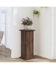 Support pour plantes chêne marron 33x33x80 cm bois d'ingénierie | Mobilier & Déco