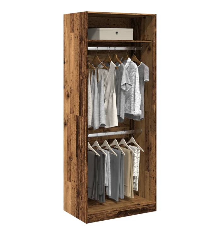 Garde-robe vieux bois 80x50x200 cm bois d'ingénierie | Mobilier & Déco