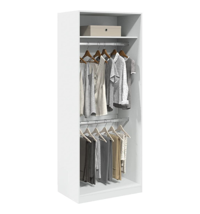 Garde-robe blanc 80x50x200 cm bois d'ingénierie | Mobilier & Déco
