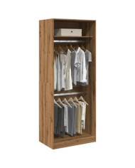 Garde-robe chêne artisanal 80x50x200 cm bois d'ingénierie | Mobilier & Déco