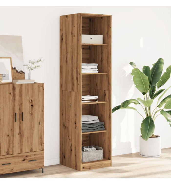 Garde-robe chêne artisanal 50x50x200 cm bois d'ingénierie | Mobilier & Déco